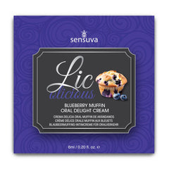 Lic-O-Licious Blueberry Muffin Oral Delight Cream 6 ml Single-Use Packet