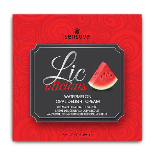 Lic-O-Licious Watermelon Oral Delight Cream - 6 ml Single-Use Packet