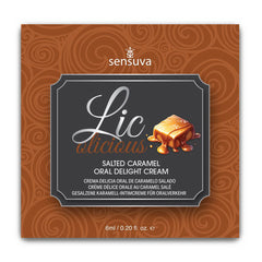 Lic-O-Licious Salted Caramel Oral Delight Cream 6 ml Single-Use Packet