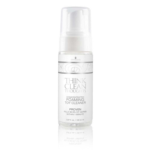 Think Clean Thoughts Foaming Toy Cleaner – Gentle Anti-Bacterial Cleaner for Intimate Products