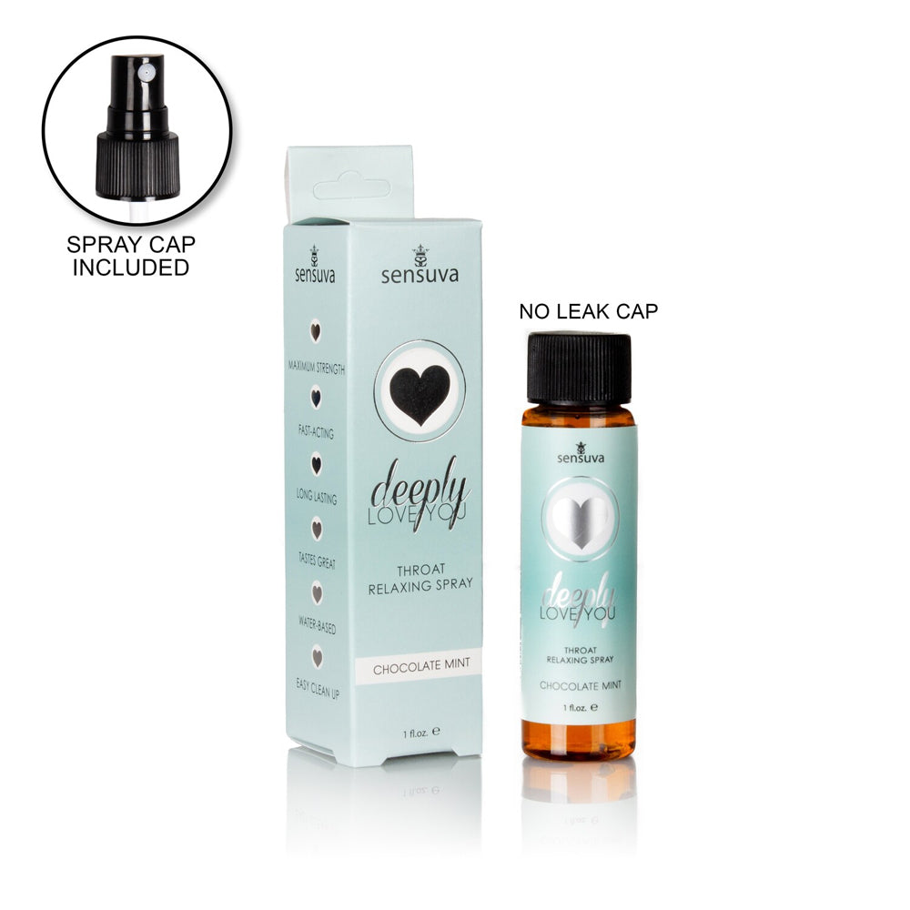 Deeply Love You Throat Relaxing Spray – 1 oz Bottle, Chocolate Mint Flavor, Soothing Throat Care