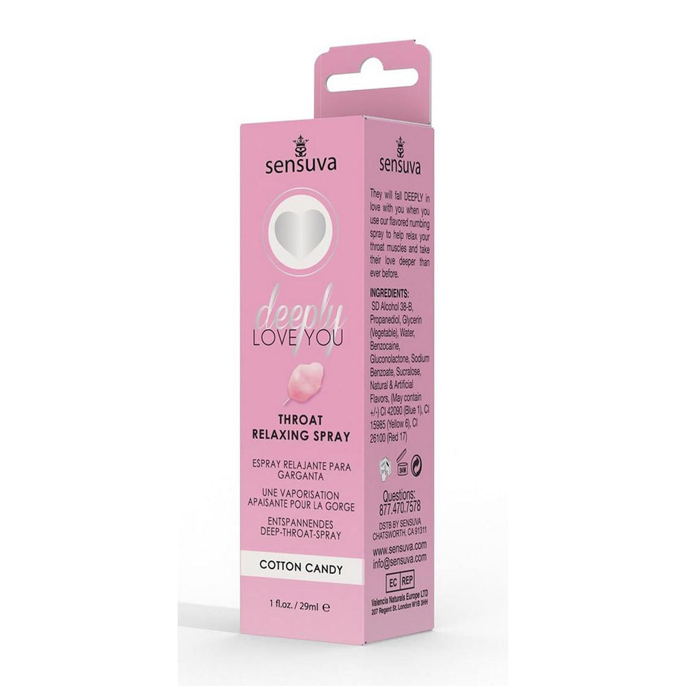 Deeply Love You Throat Relaxing Spray – Cotton Candy Flavor, 1 oz Bottle