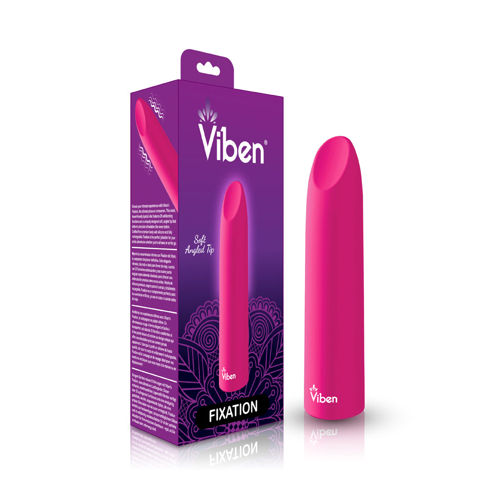 Viben Fixation Lipstick Bullet Hot – Discreet Rechargeable Mini Vibrator for On-the-Go Pleasure