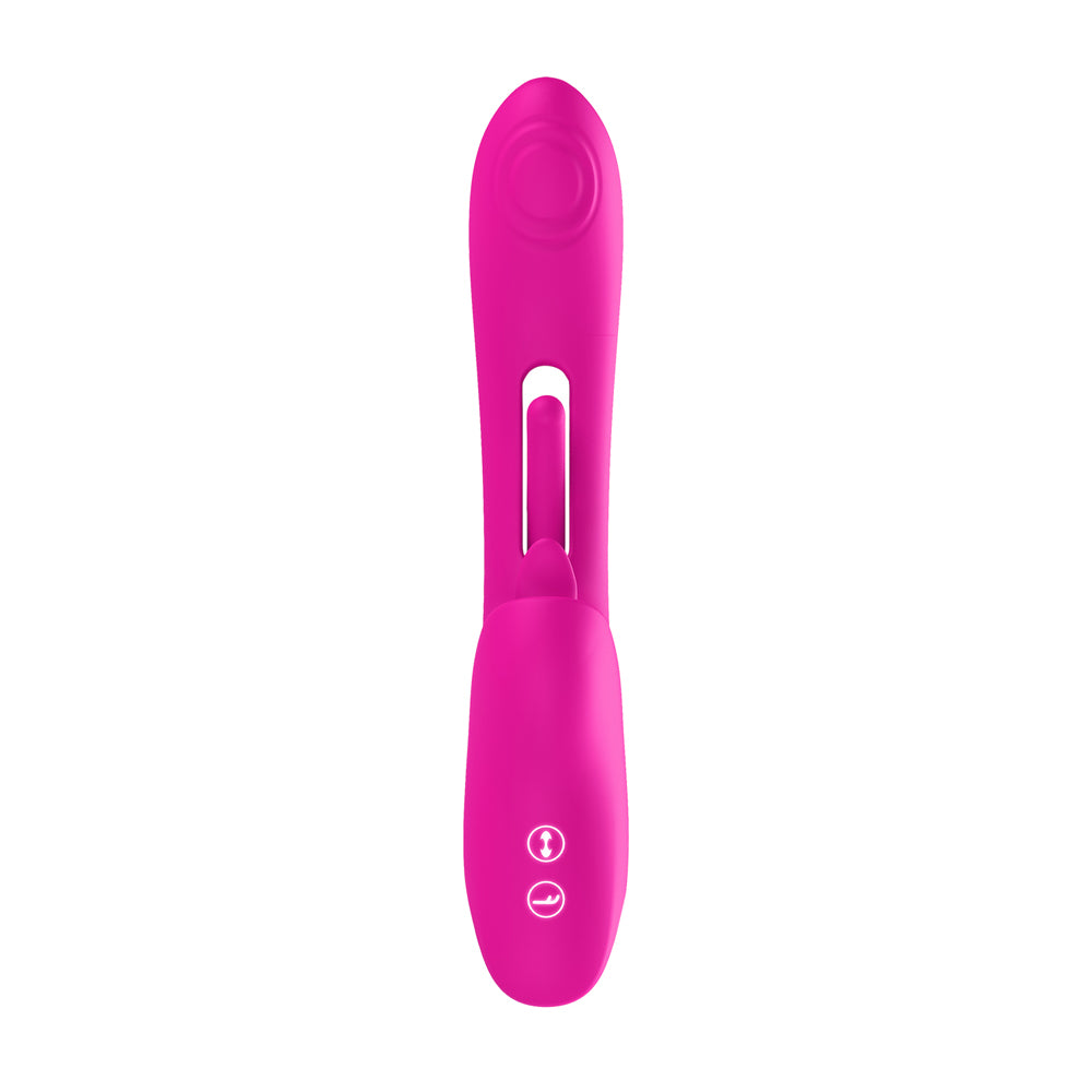 Tr46: Tapping Tongue Rabbit Vibrator Pink