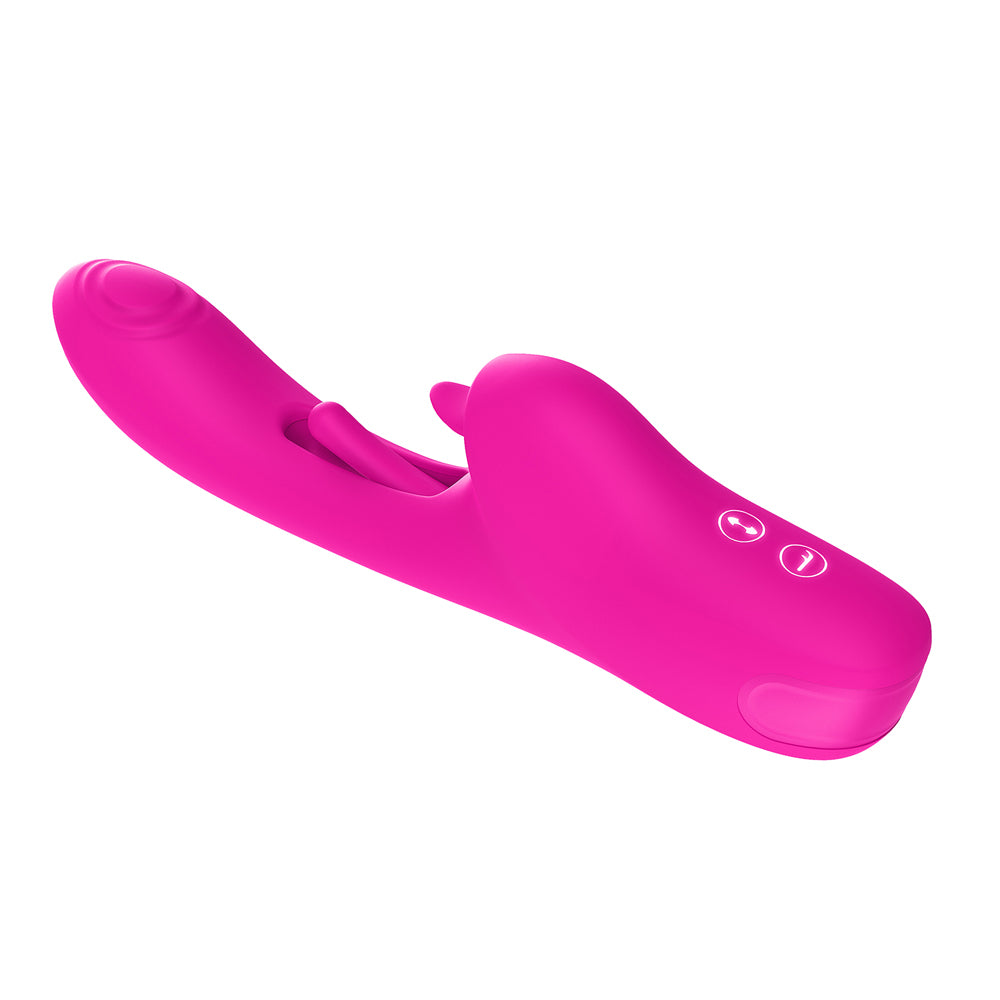 Tr46: Tapping Tongue Rabbit Vibrator Pink