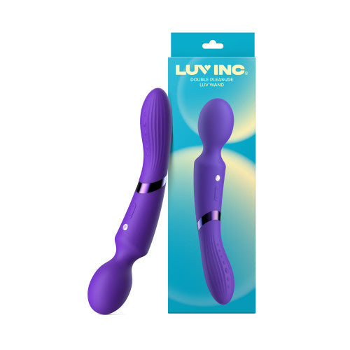 De39 Double-Ended Luv Wand – Dark Purple Silicone Vibrator with Dual Pleasure Ends