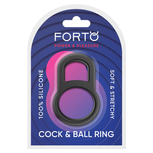 F-41 Lock Cock & Ball Ring – Black Adjustable Silicone for Erection Support