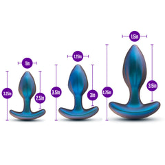 Anal Adventures Matrix Cosmos Plug Kit – Multi-Size Textured Anal Plug Set for Versatile Play