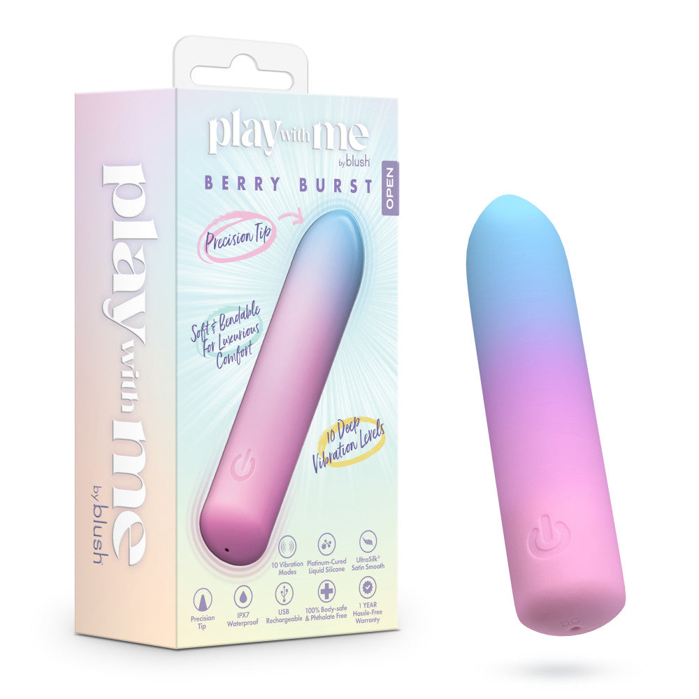 Play With Me Berry Burst – Rechargeable Vibrator with Curved Design for Targeted Pleasure