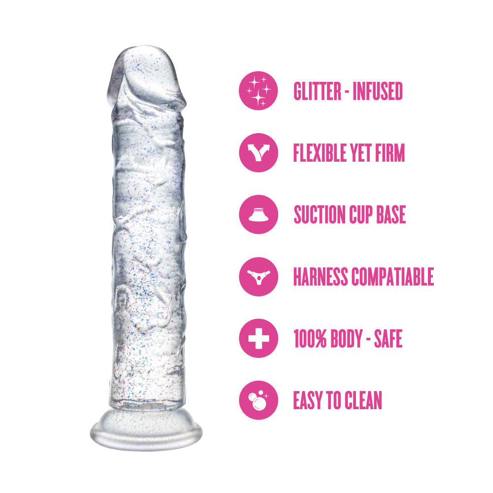 Naturally Yours Gala Sparkling Clear 6" Dildo