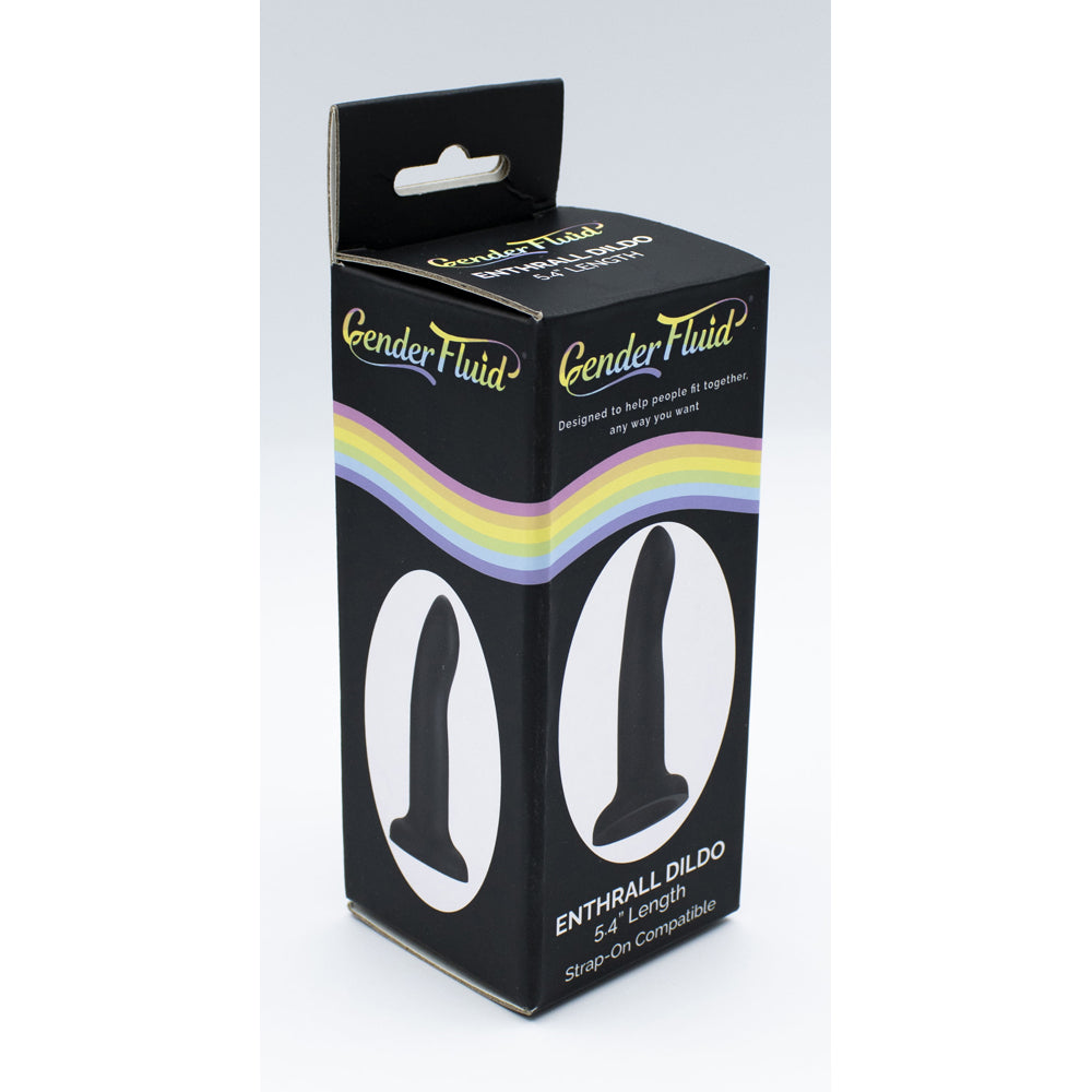 Gender Fluid Enthrall Black Strap On Dildo 5.4''