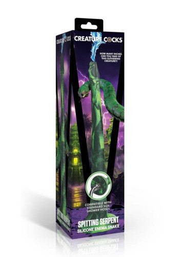 Creature Cocks Spitting Serpent Silicone Enema Snake - Unique Design & Sensory Exploration