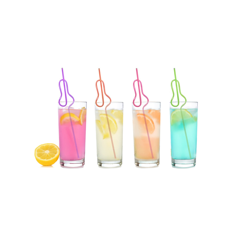 Glitterati 8-Pack Penis Straws - Silly Novelty Cocktail Accessories for Parties