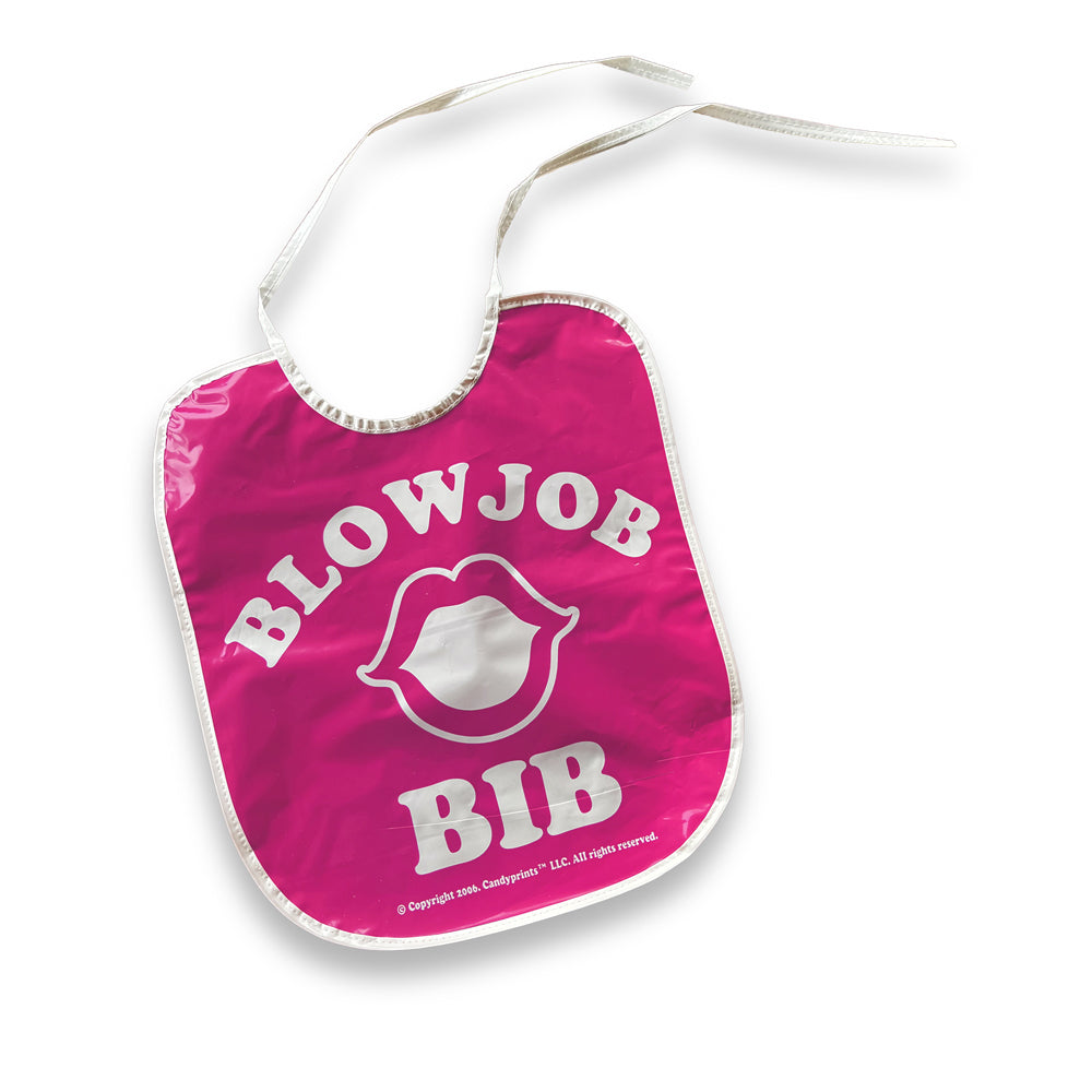 Pink Blow Job Bib - Disposable Oral-Sex Bib for Protection and Cleanup