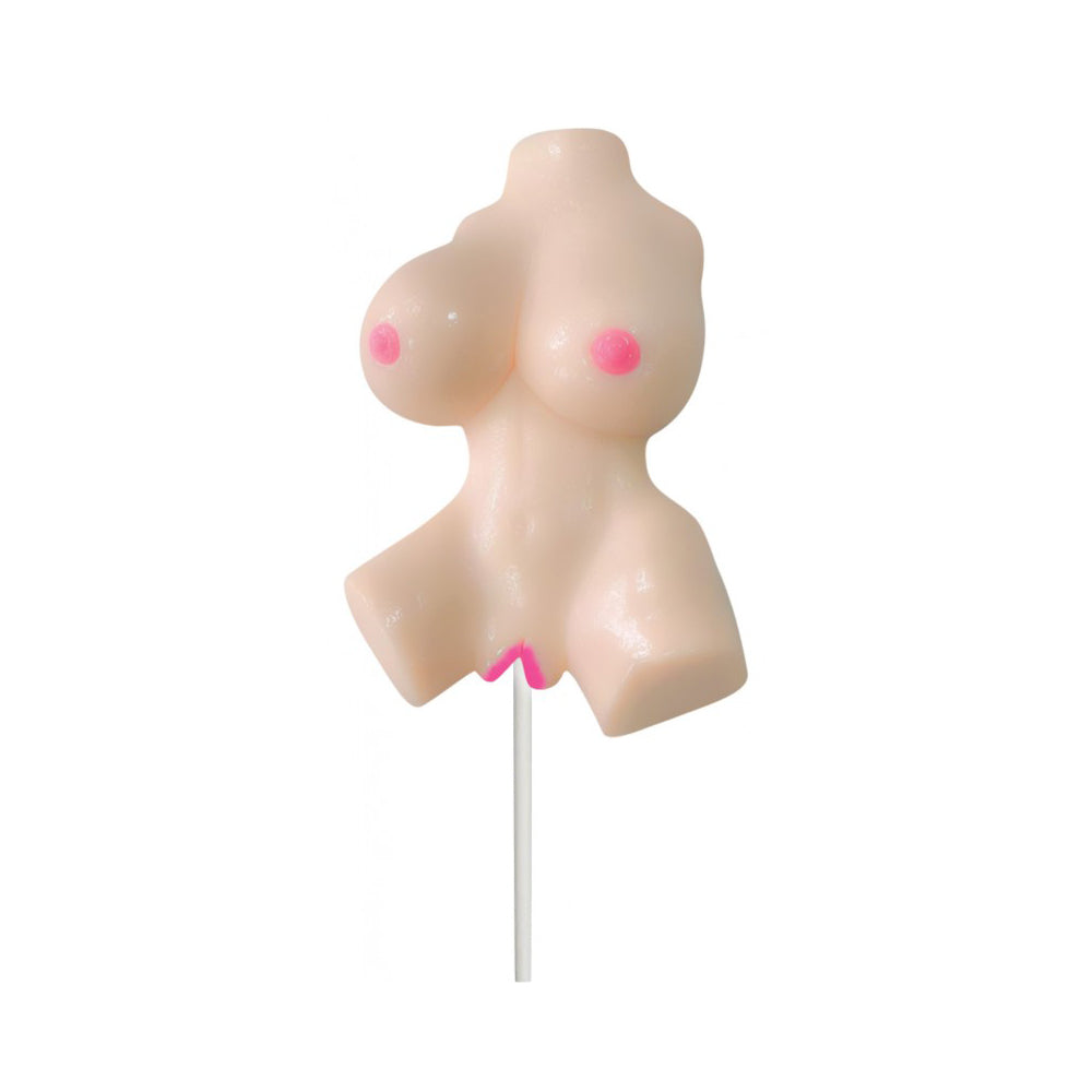 Lusty Lickers Vanilla Flavor Female Torso Pop - Edible Lollipop Candy