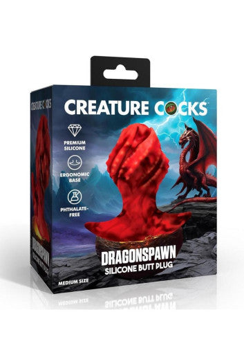 Creature Cocks Dragonspawn Silicone Butt Plug - Medium - Fantasy-Inspired & Comfortable Fit