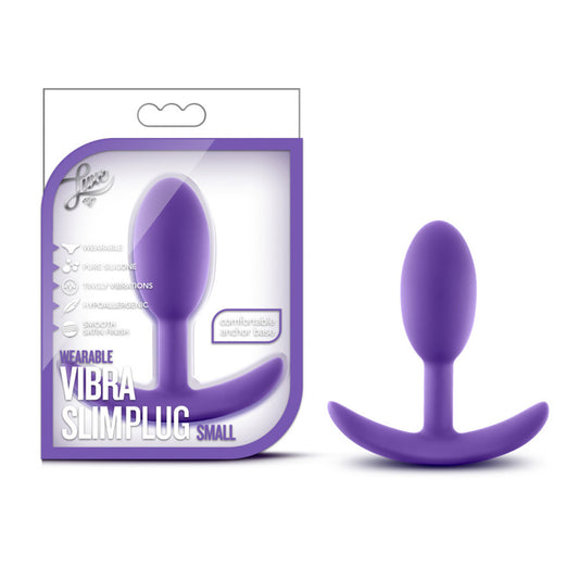 Vibrating Anal Plug Luxe Wearable Vibra Slim Small Purple