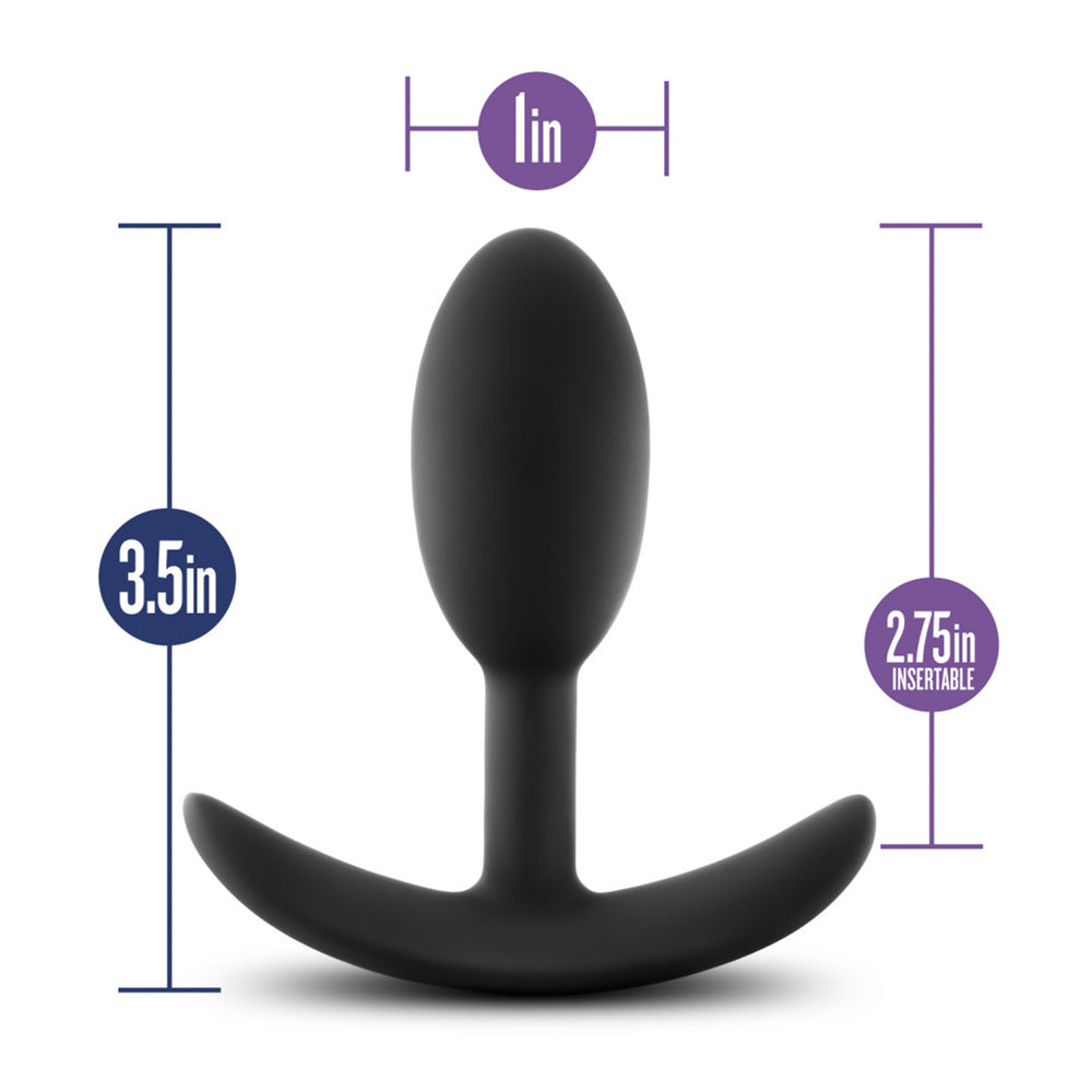 Luxe Wearable Vibra Slim Plug - Small Black