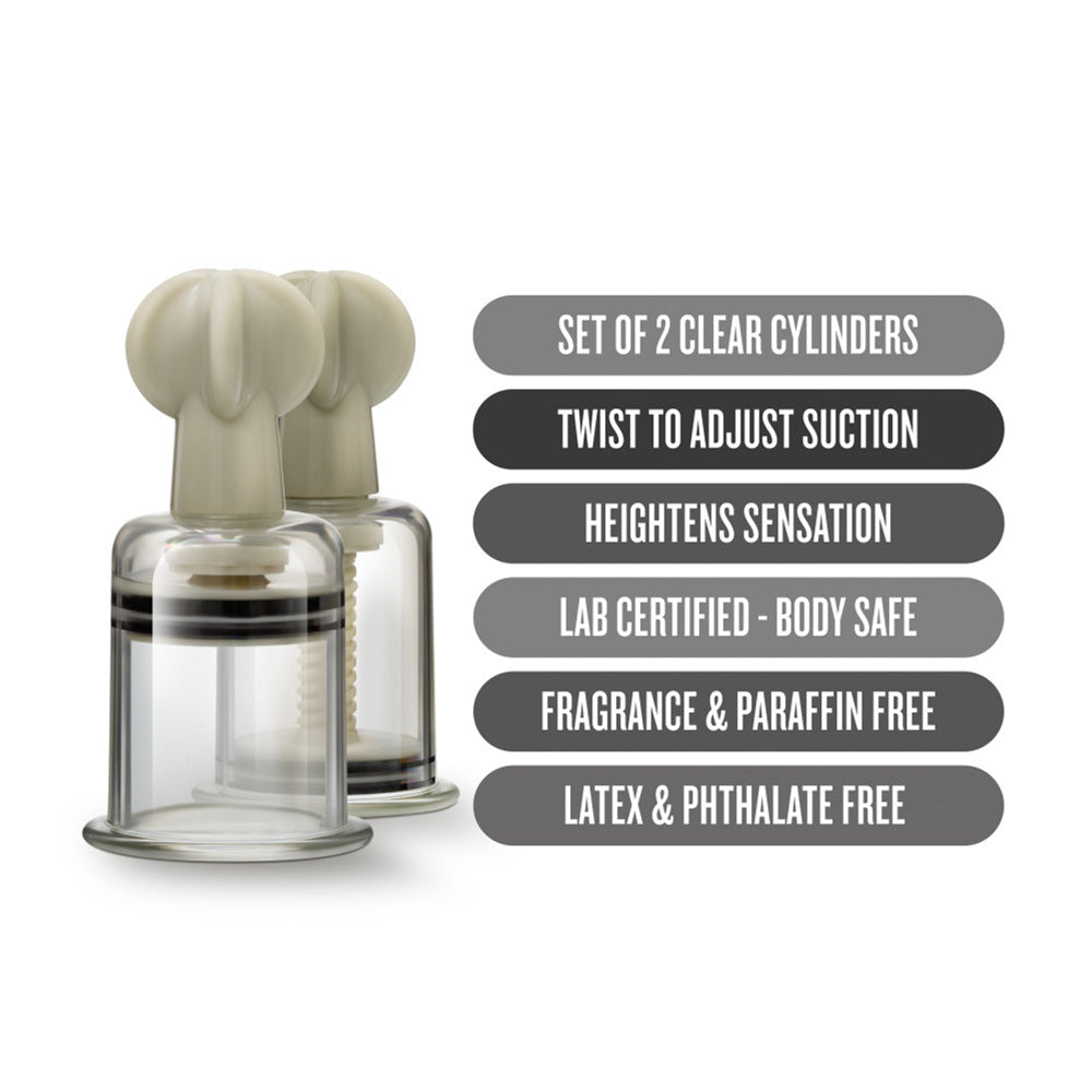 Temptasia Clear Large Twist Clit and Nipple Suction Cups – Set of 2