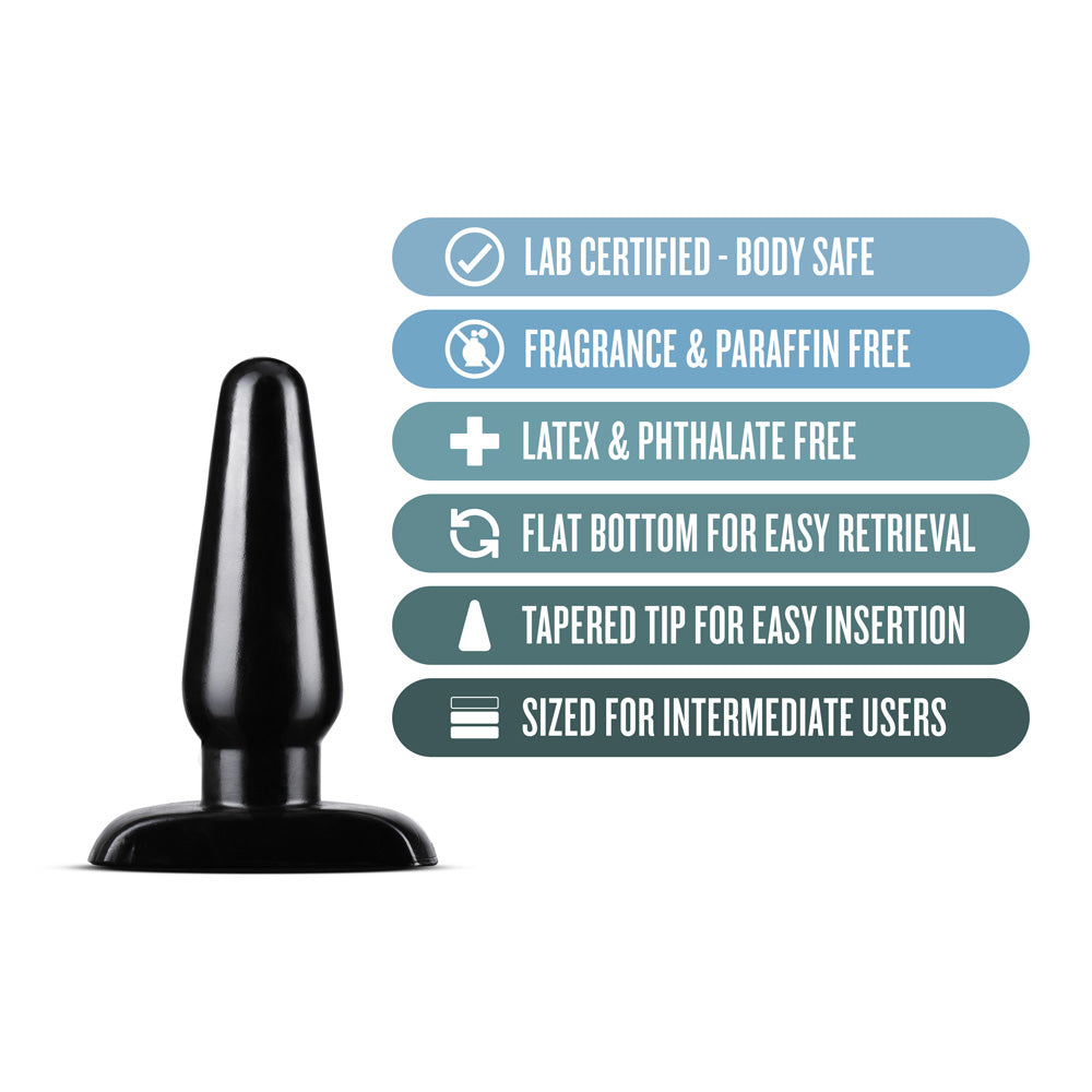 Anal Adventures Basic Medium Black Anal Plug