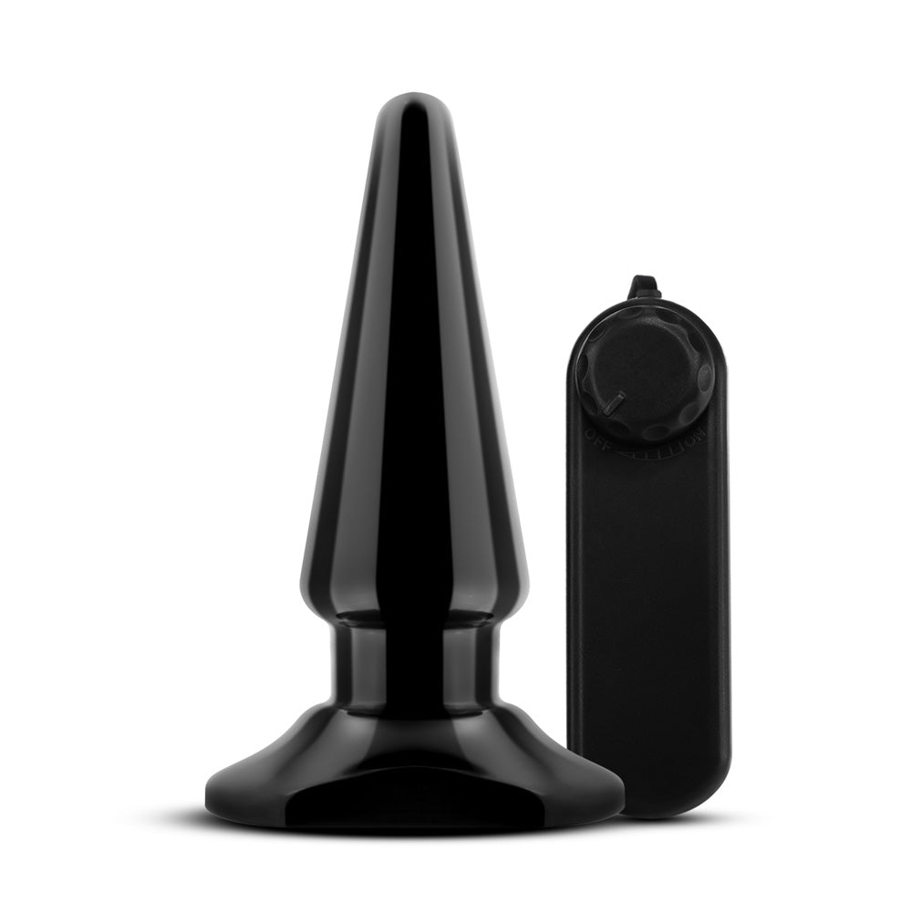 Anal Adventures Basic Vibrating Anal Pleaser – Black – Beginner Anal Toy