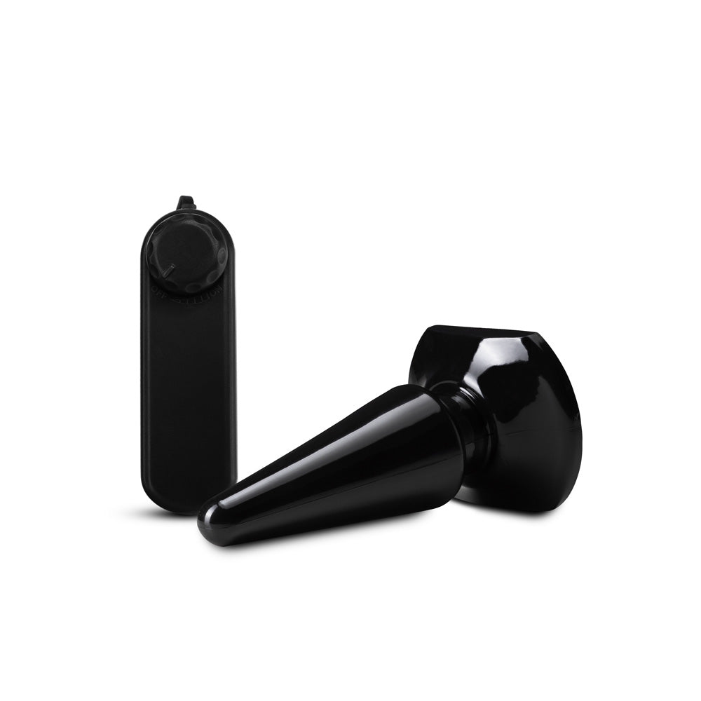 Anal Adventures Basic Vibrating Anal Pleaser – Black – Beginner Anal Toy