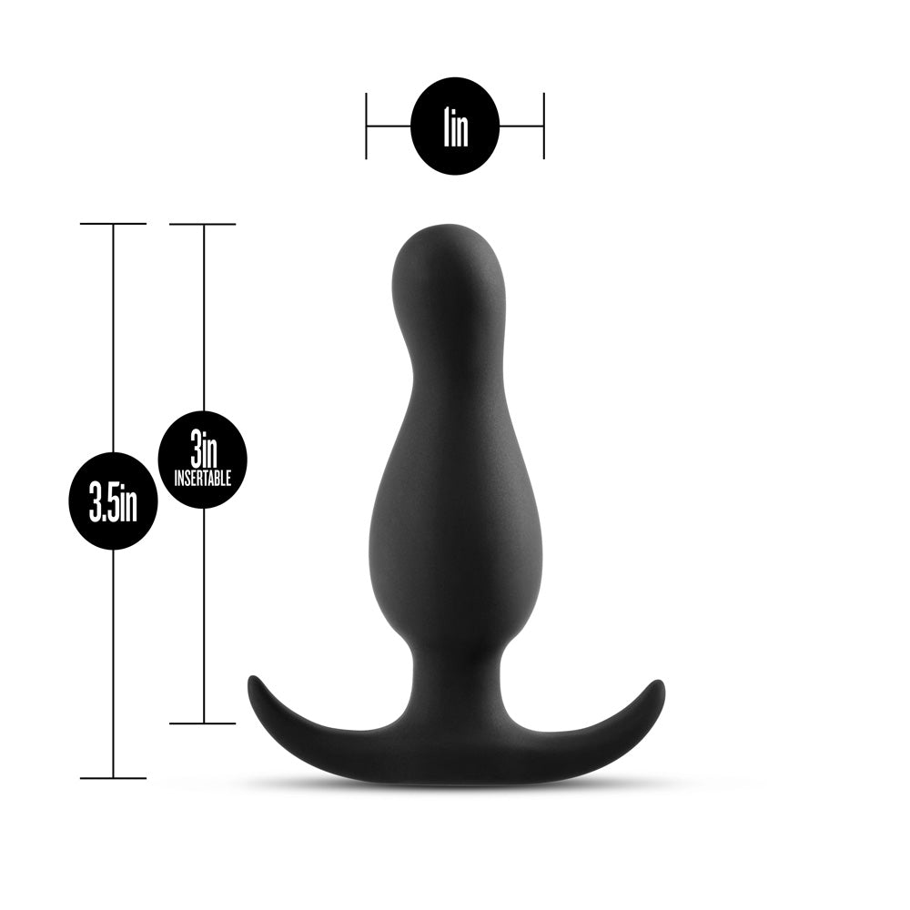 Anal Adventures Platinum Curve Plug Black - Premium Anal Plug
