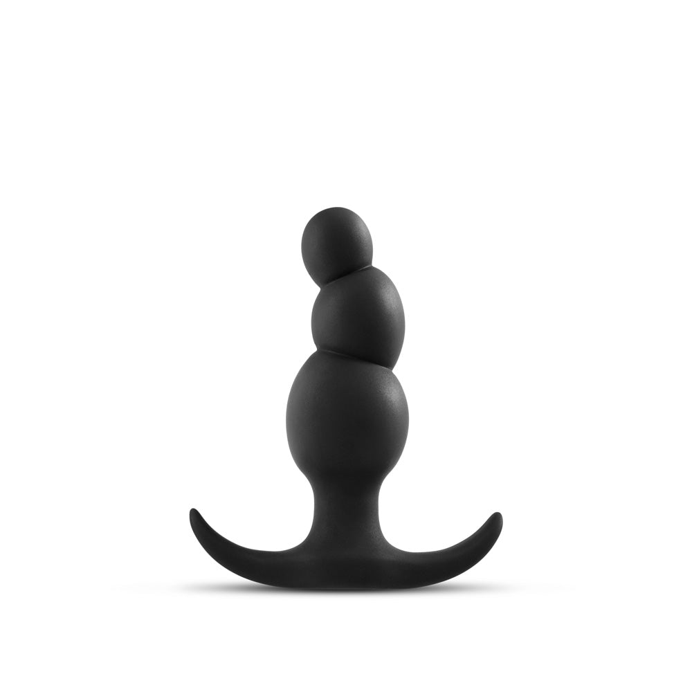 Anal Adventures Platinum Stacked Beaded Plug – Black