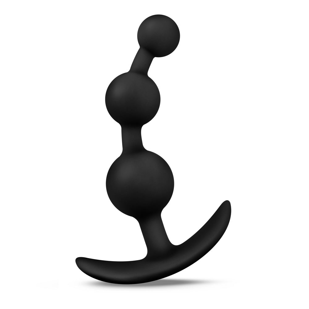 Anal Adventures Platinum Small Black Anal Beads