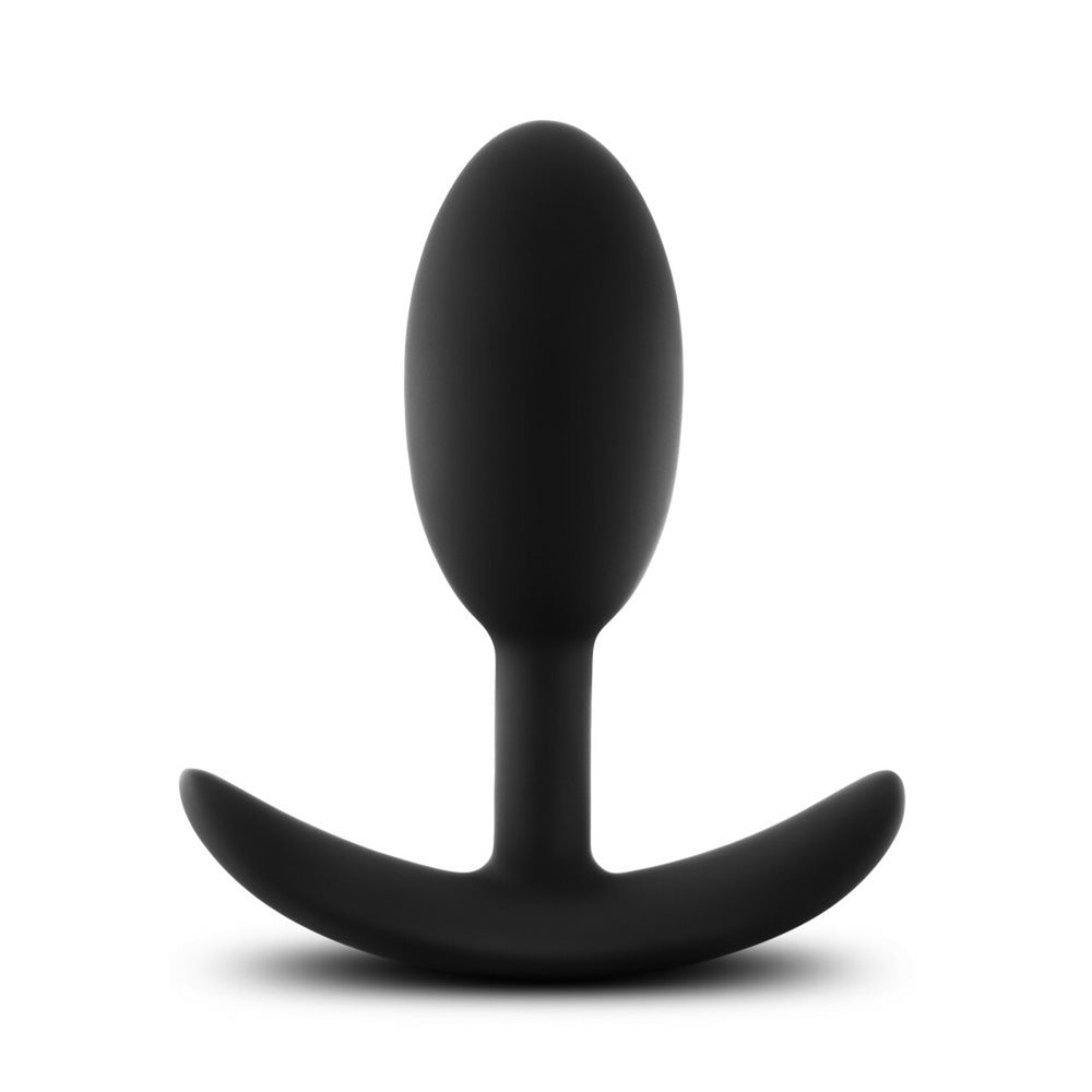 Anal Adventures Vibra Slim Platinum Silicone Vibrating Anal Plug – Medium, Black
