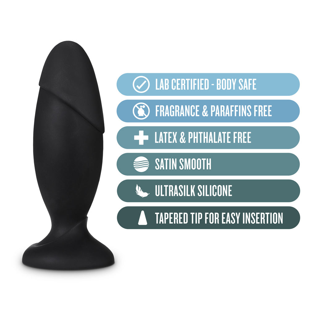Anal Adventures Platinum Silicone Rocket Butt Plug – Black