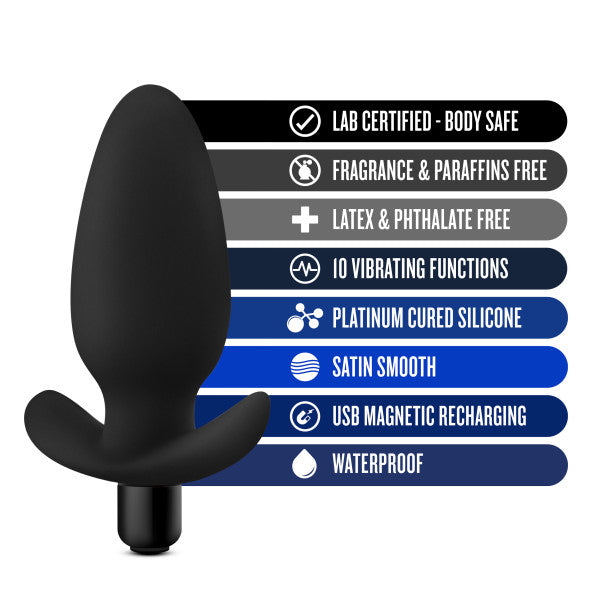 Anal Adventures Platinum Silicone Saddle Plug – Black, Premium Anal Toy