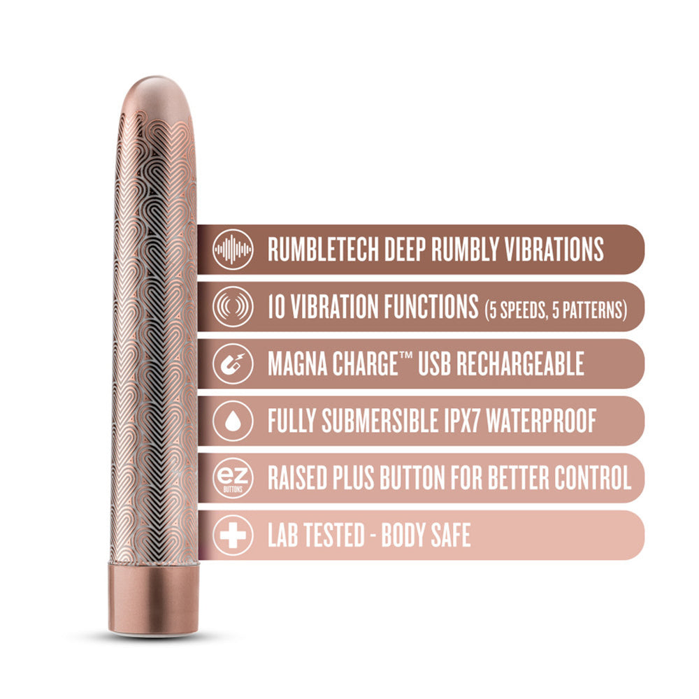 The Collection Lattice 7" Rechargeable Vibe Rose Gold