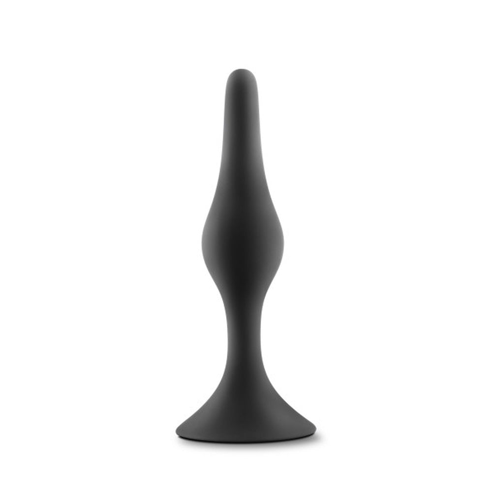 Anal Adventures Platinum Silicone Beginner Anal Plug – Small, Black
