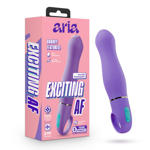 Aria Exciting AF 2.0 – Indigo Rechargeable Vibrator with Powerful Functions and Smooth Silicone Finish