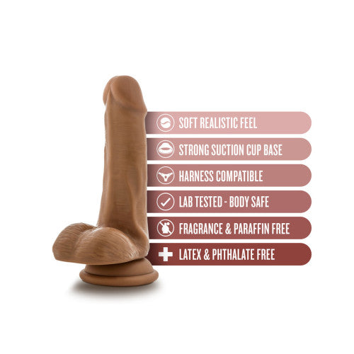 Dr. Skin Dr. Jeffrey 6.5" Dildo with Balls – Realistic Tan Silicone Dildo
