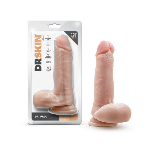 Dr. Skin Dr. Paul 7.25" Dildo with Balls – Realistic Silicone Dildo for Enhanced Pleasure