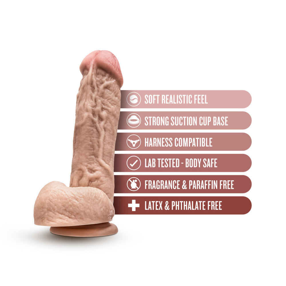 Dr. Skin Mr. D 8.5" Dildo With Balls Beige