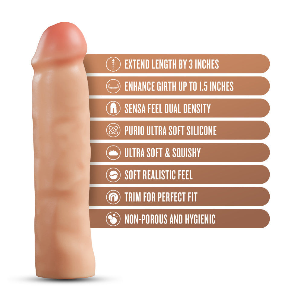 Performance Plus 3" Silicone Penis Xtender Beige
