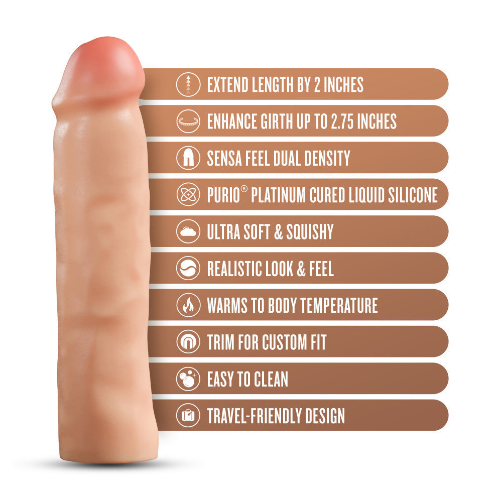 Performance Plus 2" Silicone Penis Xtender Beige