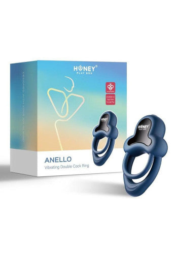 Anello App-Control Vibrating Silicone Rechargeable Cock Ring with Clitoral Stimulator