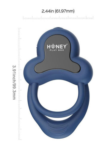Anello App-Control Vibrating Silicone Rechargeable Cock Ring with Clitoral Stimulator