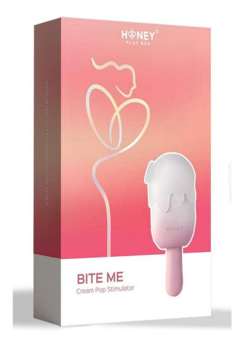 Bite Me Sucking, Tapping & Vibrating Silicone Rechargeable Cream Pop Stimulator