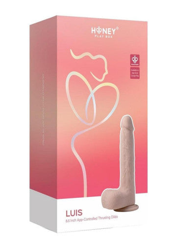 Luis App-Controlled Thrusting Silicone Dildo with Clit Licker 8.5 In
