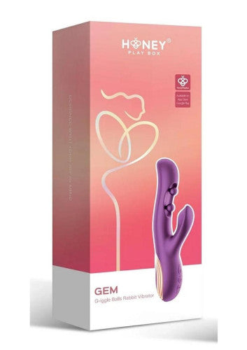 Gem Pressure Sensing App-Controlled Twin Balls Rabbit Vibrator