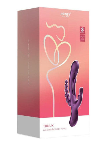 Trilux Kinky Finger Rechargeable Silicone Rabbit Vibrator with Anal Beads - Triple Stimulation for Ultimate Pleasure