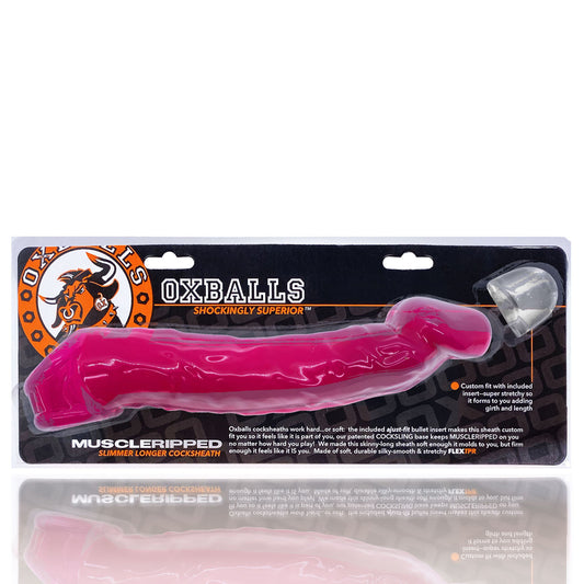 Hot Pink Muscle-Ripped Cocksheath - Realistic Male Sex Toy Sleeve