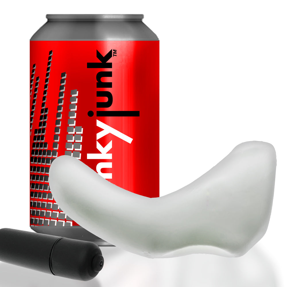 Buzzfuck Sling with Taint Vibe - White Ice