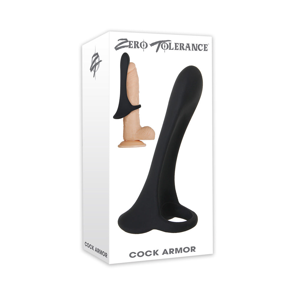 Cock Armour Black Vibrating Ring for Men - Male Enhancement Sex Toy