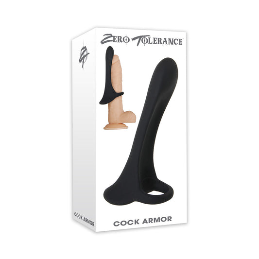 Cock Armour Black Vibrating Ring for Men - Male Enhancement Sex Toy